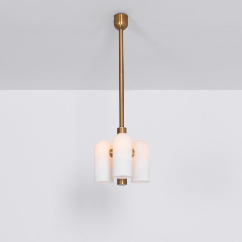 Schwung Odyssey 3 Burnished Brass Chandelier